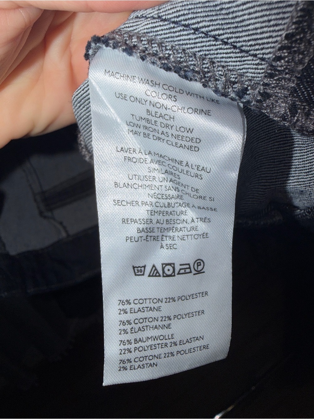 Pilcro Dark Indigo Zip-Front Denim Jacket - Picture 6 of 6